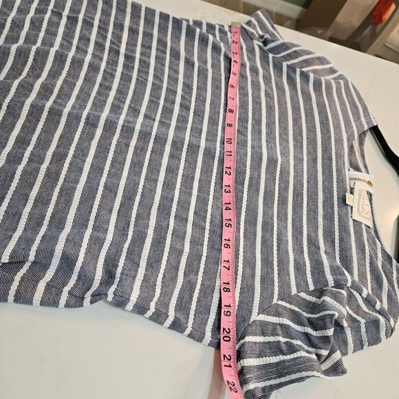 NWOT Sail To Sable STS Striped Dress XL Navy Nautical Preppy Short Sleeve - Picture 7 of 8